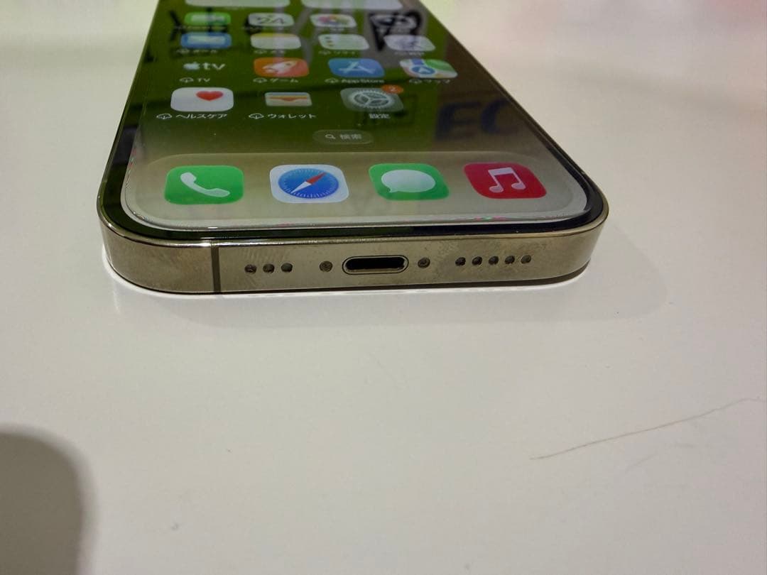 純正バッテリー　iPhone14　Pro 128GB SIMフリー　ゴールド