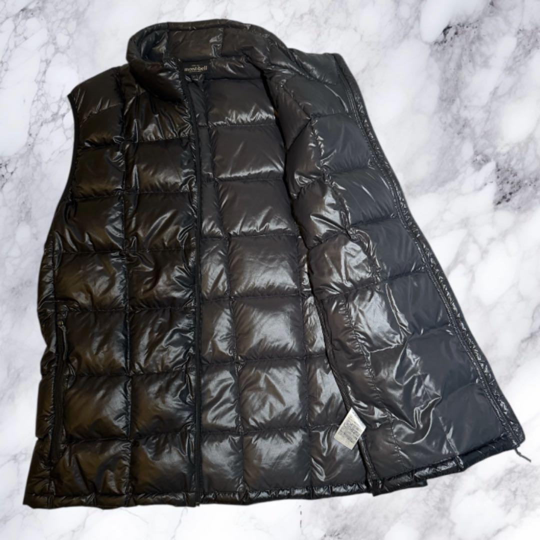 【mont-bell 】ダウンベスト ブラック 黒XL 肉厚　美品