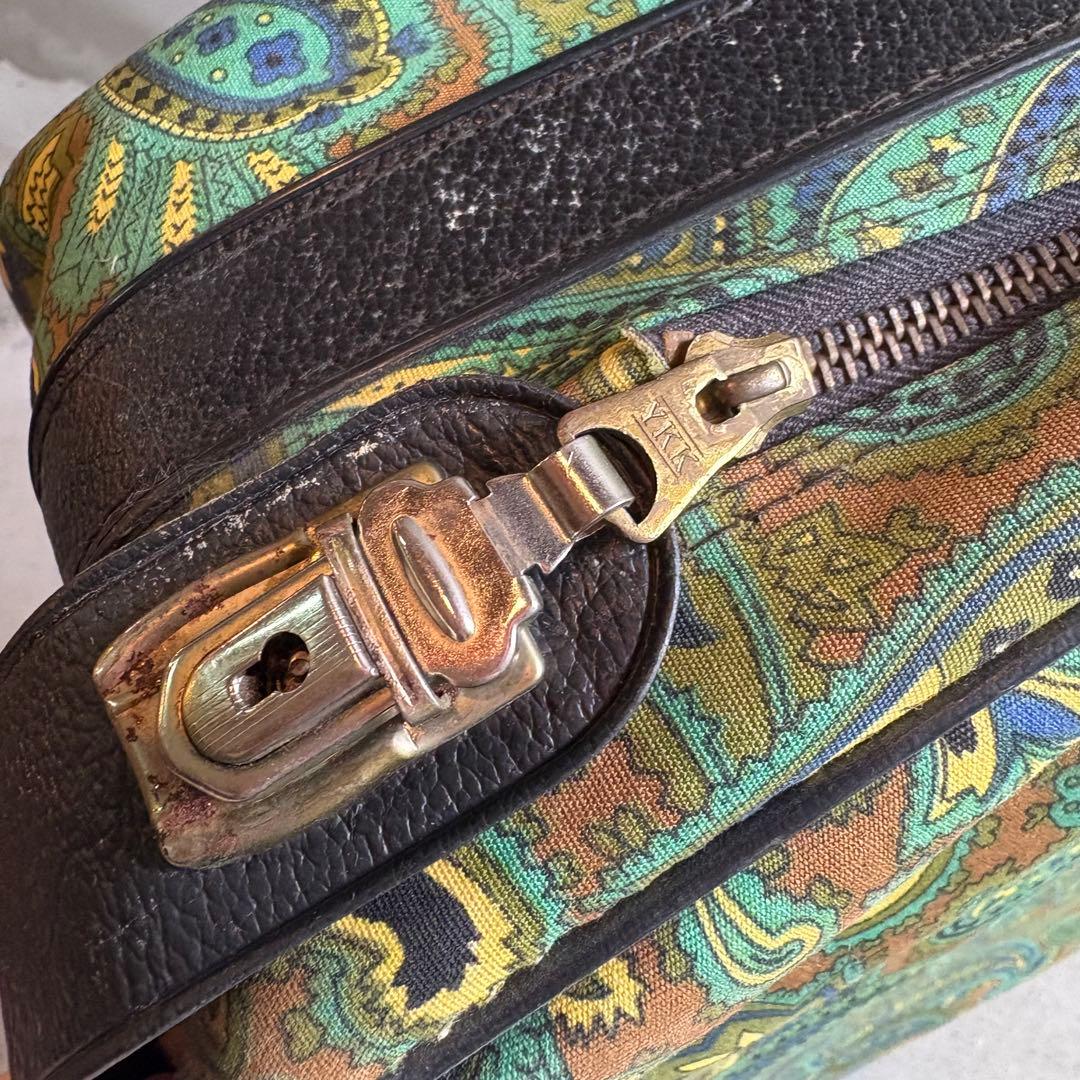 【1970s Japan vintage】ペイズリー トラベルバッグ カバン