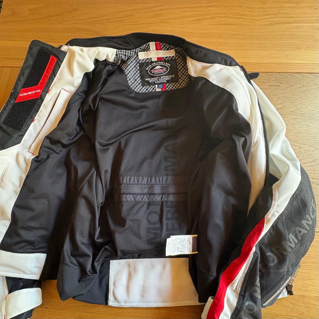 クシタニ バイク用メッシュジャケット 白/黒/赤