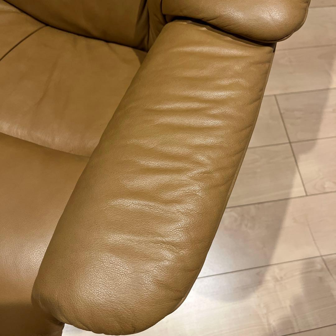 エコーネス　ハイバックチェア　ストレスレスチェア　オットマン　レザー　レノ