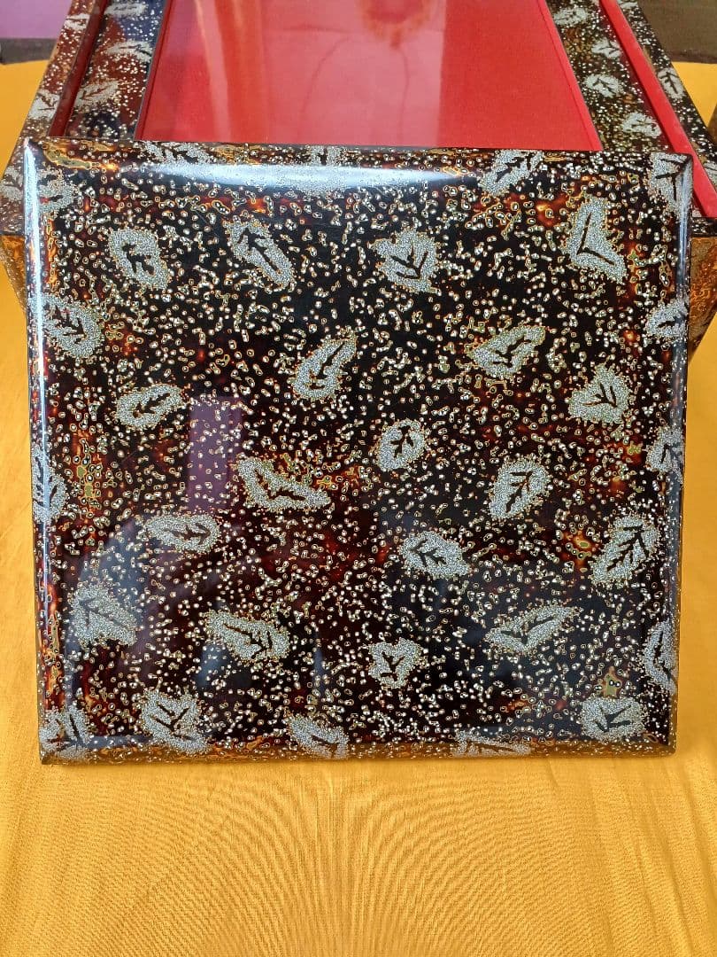 若狭塗？　五段重箱　台付き