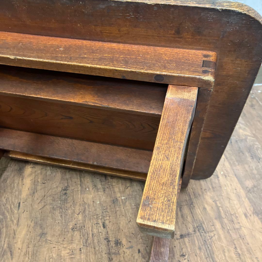 B-2 昭和レトロ 木製 折りたたみ式 座卓 ちゃぶ台 古材 古道具 文机