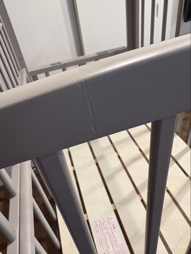 大和屋 ノモック nommoc Wオープン ハイタイプ ミニ ベビーベッドグレー