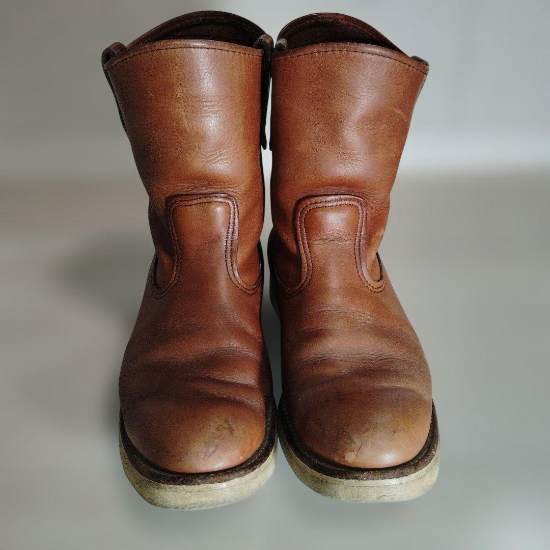 や*そ様 US10Ｂ 28㌢　犬タグ　RED WING ペコスブーツ　茶