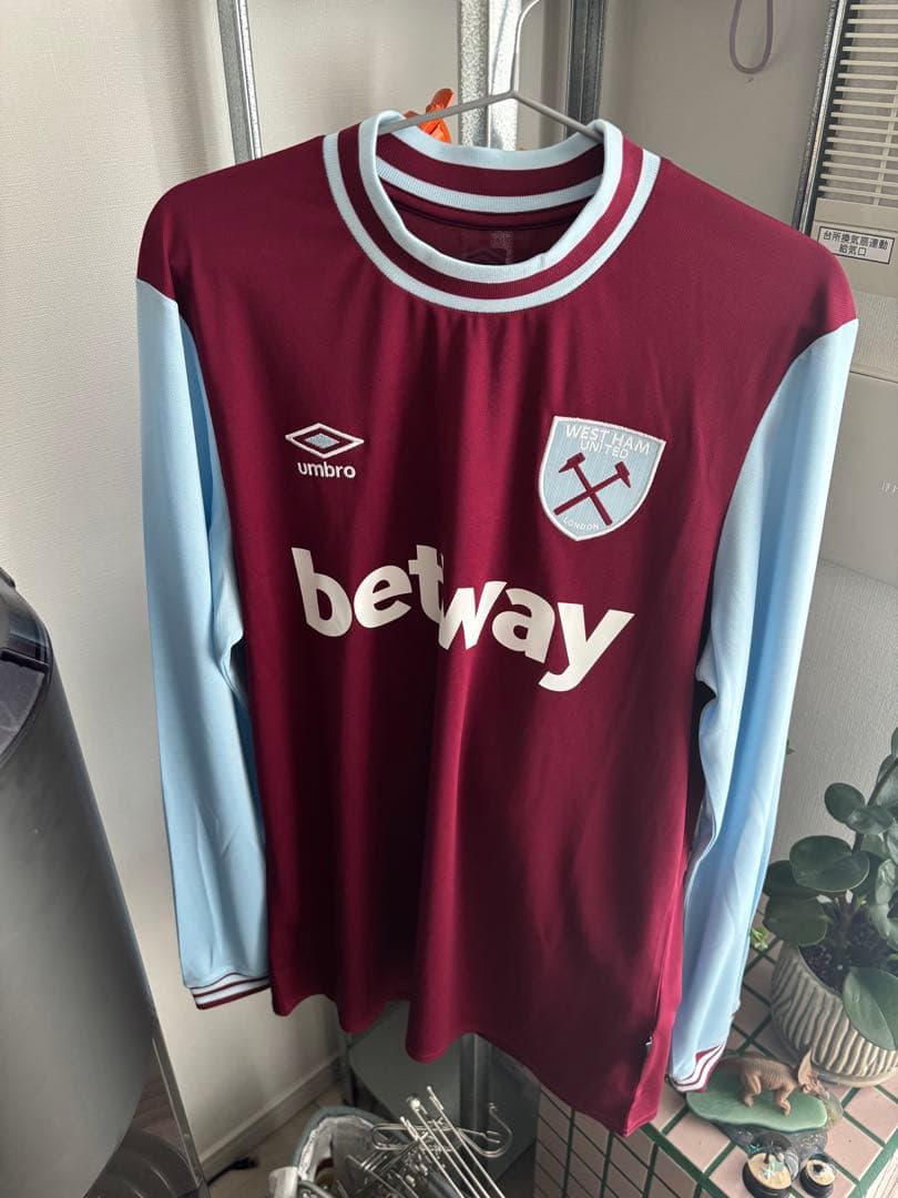 24-25/ウエストハム　長袖ホームキット