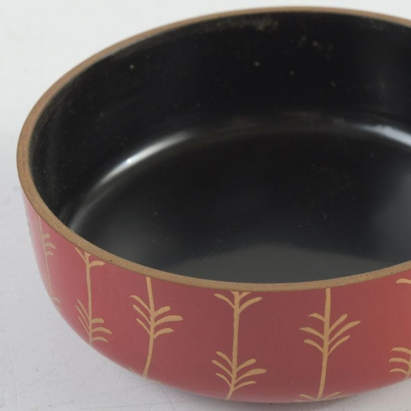 茶道具　京塗師　堀井胡春作　朱塗　柳蒔絵　中棗　共箱　V　9480