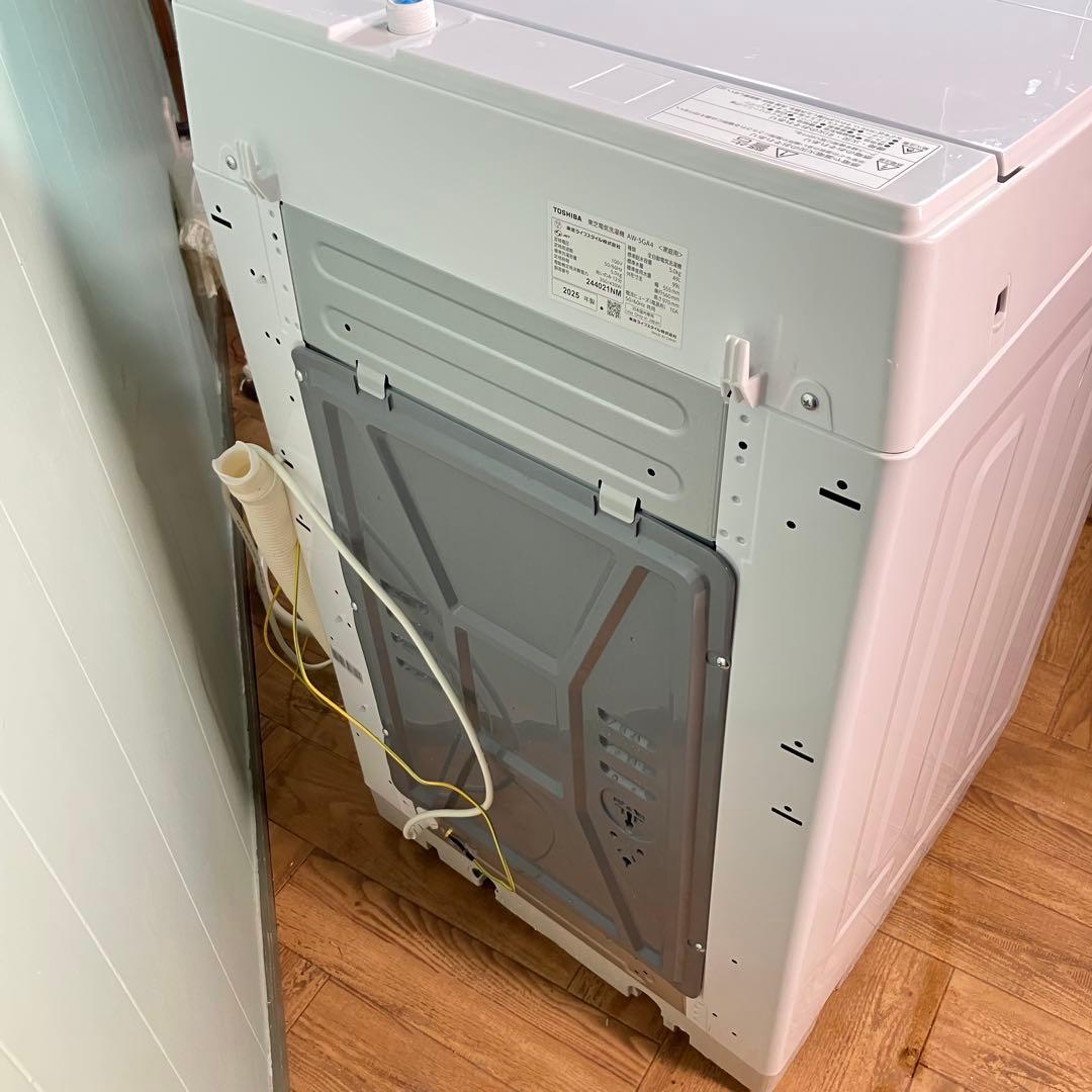 【美品級】2025年製 東芝 全自動洗濯機 5kg パワフル洗浄 部屋干しモード