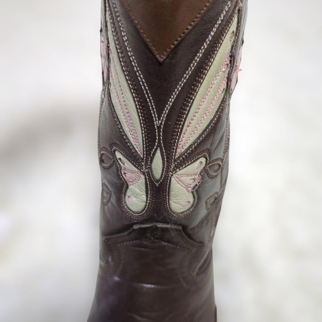 Montana バタフライ ウエスタンブーツ 本革 羊革 メキシコ製　US6