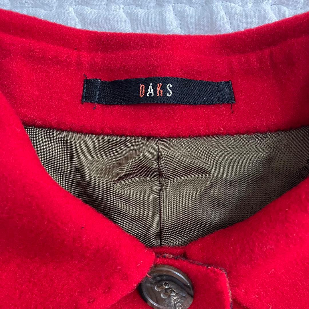 DAKS ダックス　毛100%コート　サイズ40 赤レッド