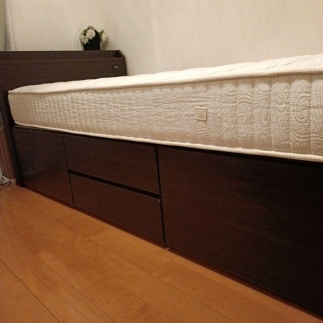 シングルベッドフレーム ダークブラウン NITORI