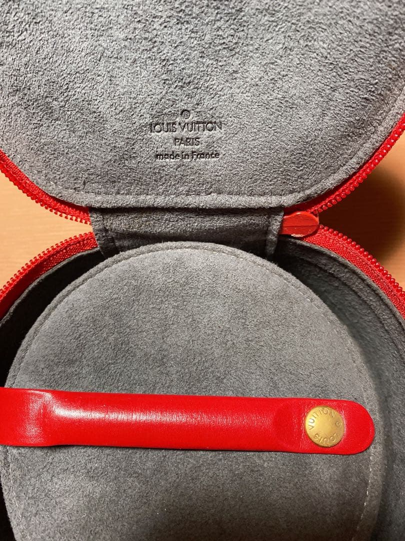 ルイヴィトン LV ジュエリーケース アクセサリーケース ポーチ エピ レッド