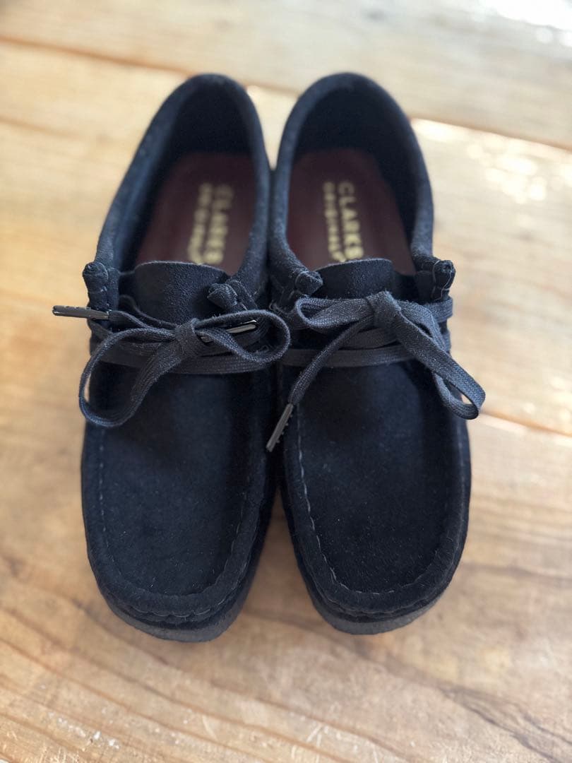 クラークス　ワラビー　38 uk5 ブラック　スウェード　極美品