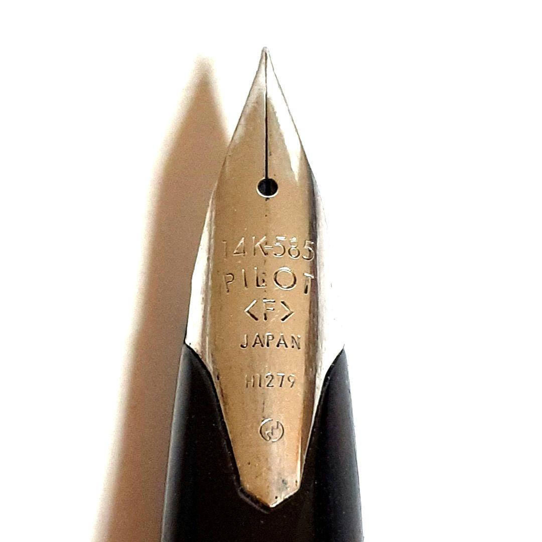 パイロット PILOT Elite 万年筆 ペン先14K-585刻印 全格子柄