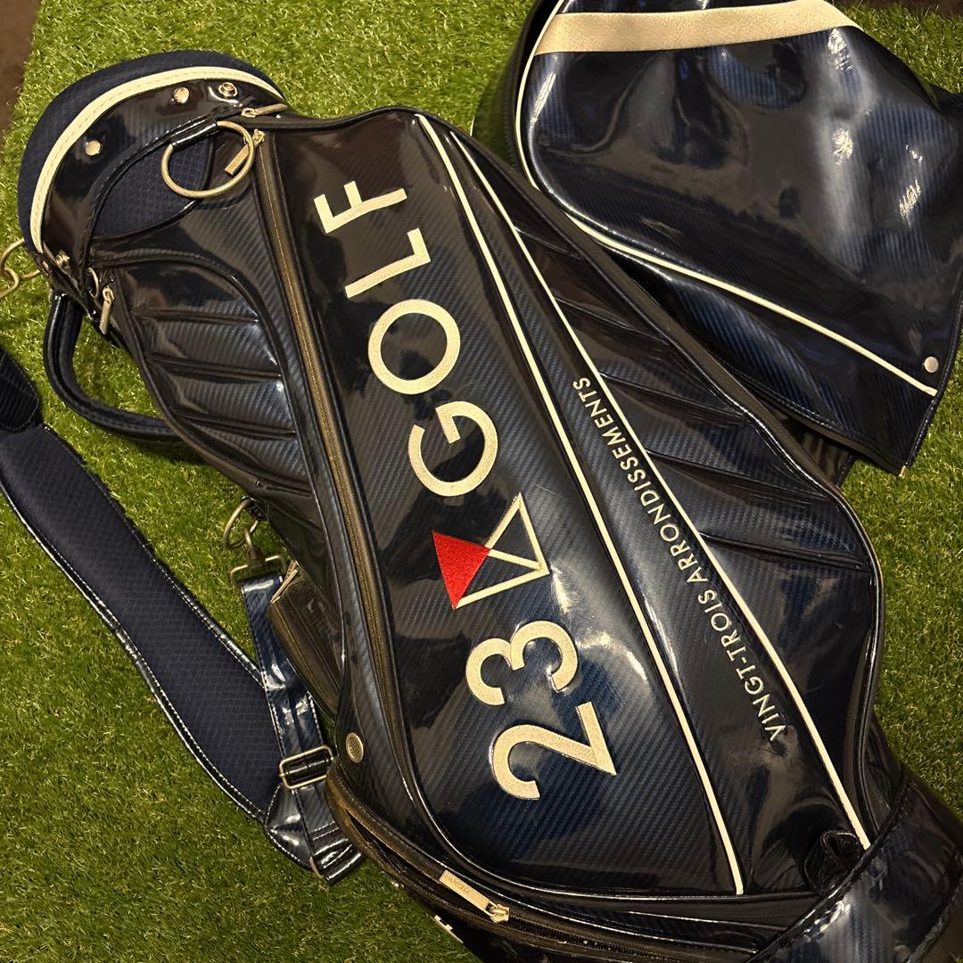 23区GOLF ネイビー ゴルフバッグ