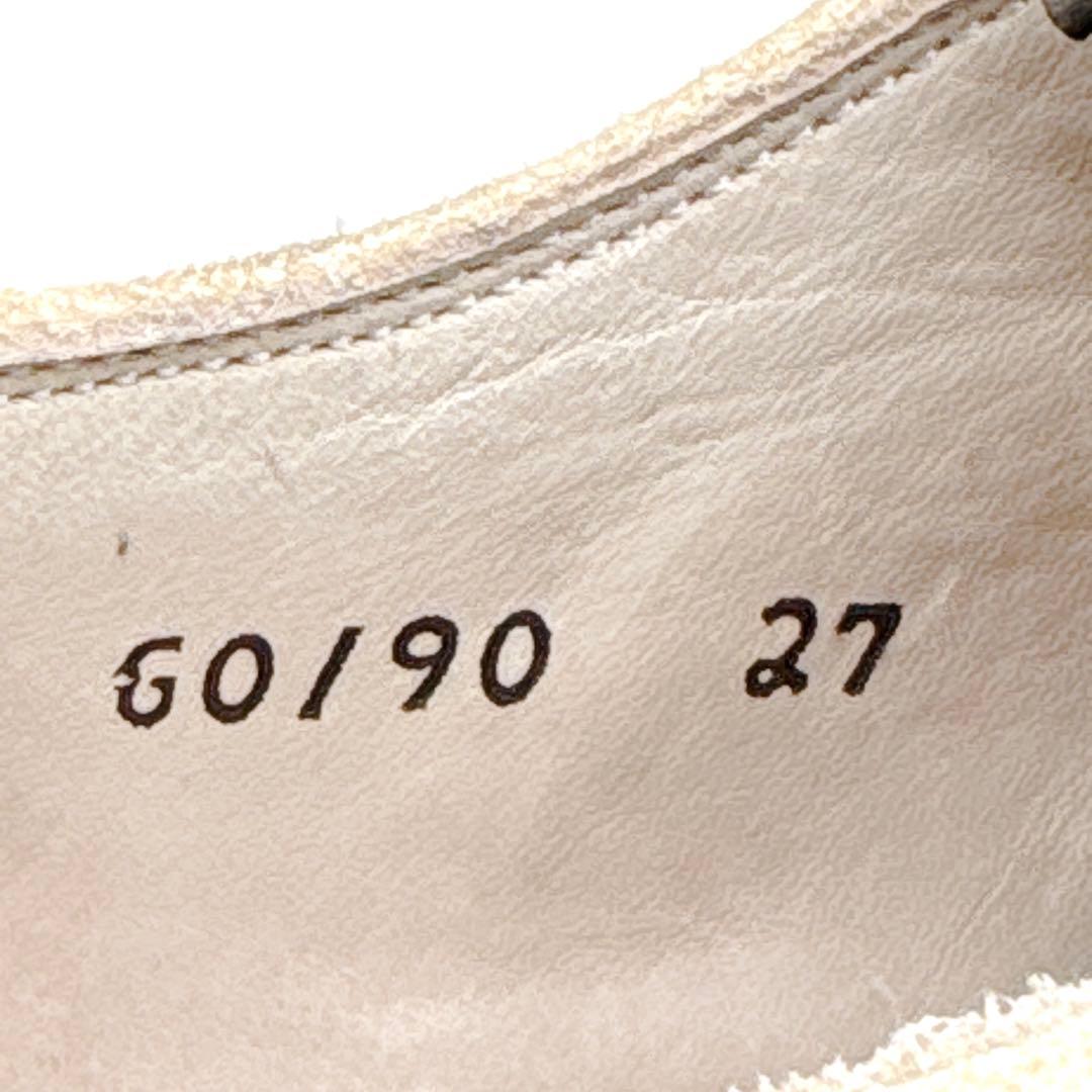 希少 TATA デニム風 ドレスシューズ 27 異素材切替 ウイングチップ