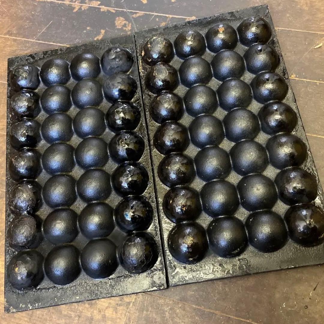 たこ焼き鉄板 28穴たこ焼き機 たこやき器 業務用たこ焼き器 ガス 業務用 2枚