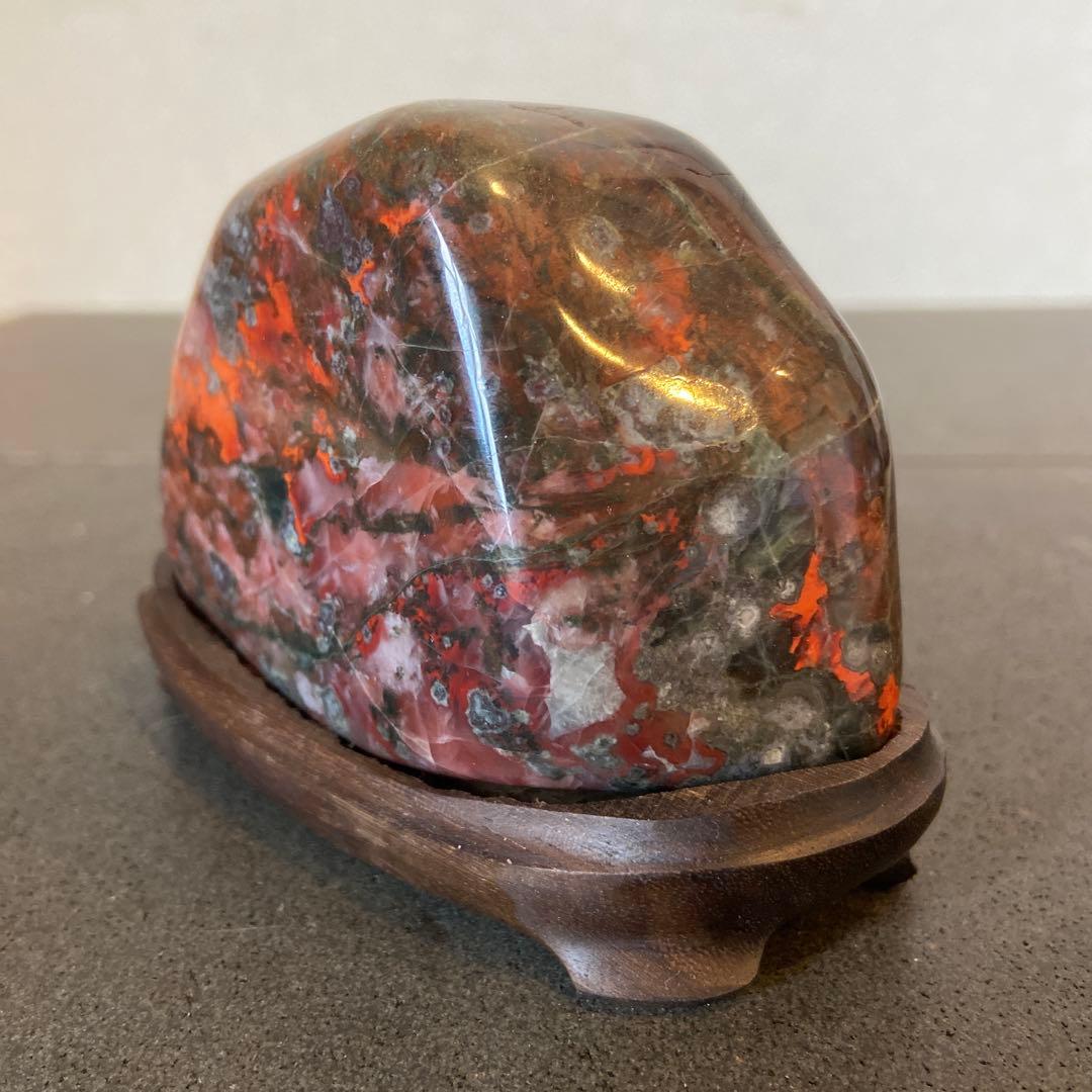 根尾谷の美石　メノウ孔雀　★鑑賞石　菊花石　孔雀石