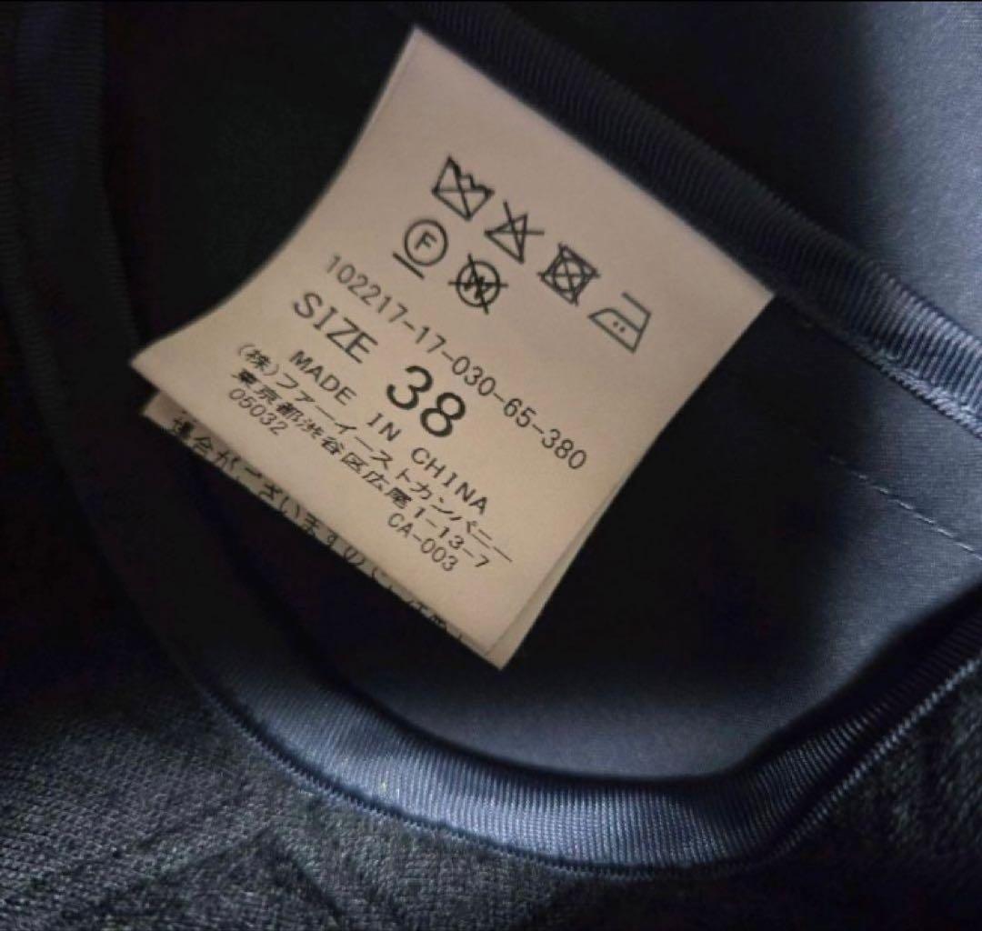 アナイANAYI ブライトツイルライナー付モッズコート　紺ネイビー