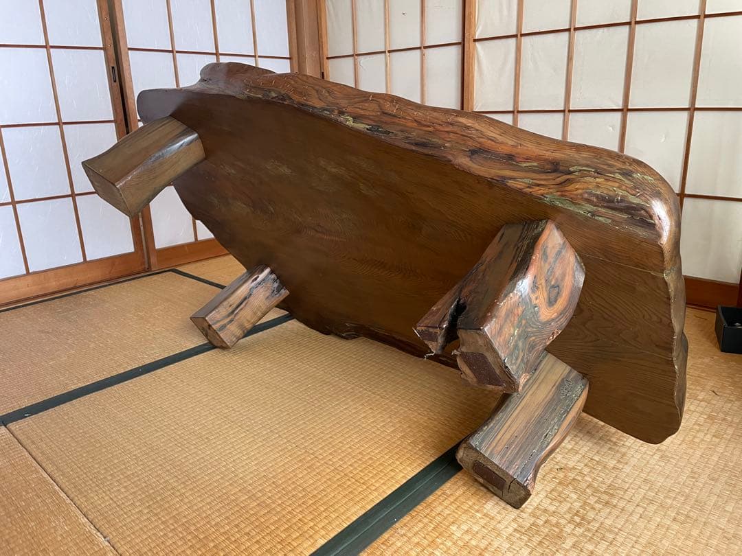 希少・屋久杉　木製座卓 天板９cm