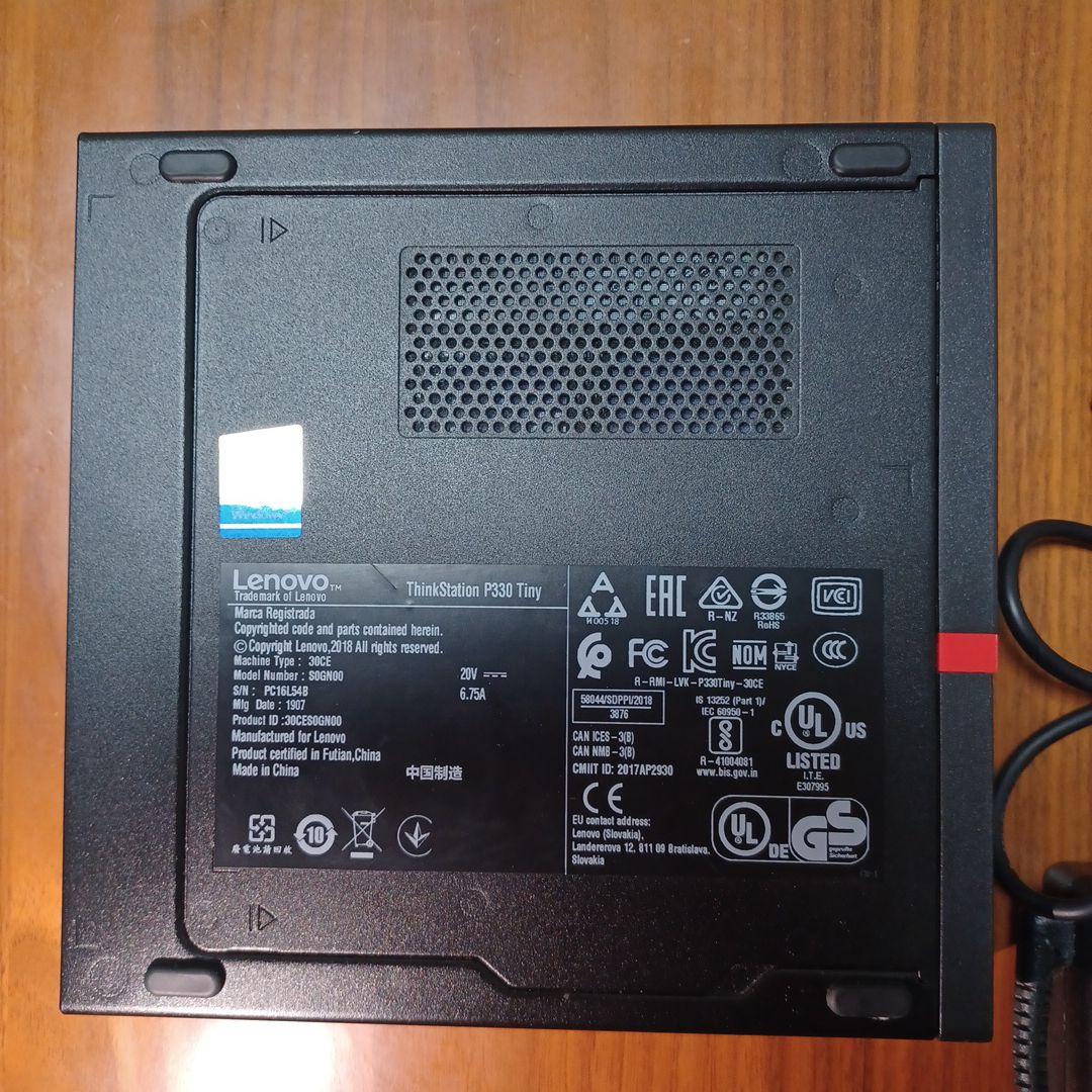 Windowsデスクトップ Lenovo P330 Tiny Core i5 8500/SSD256GB