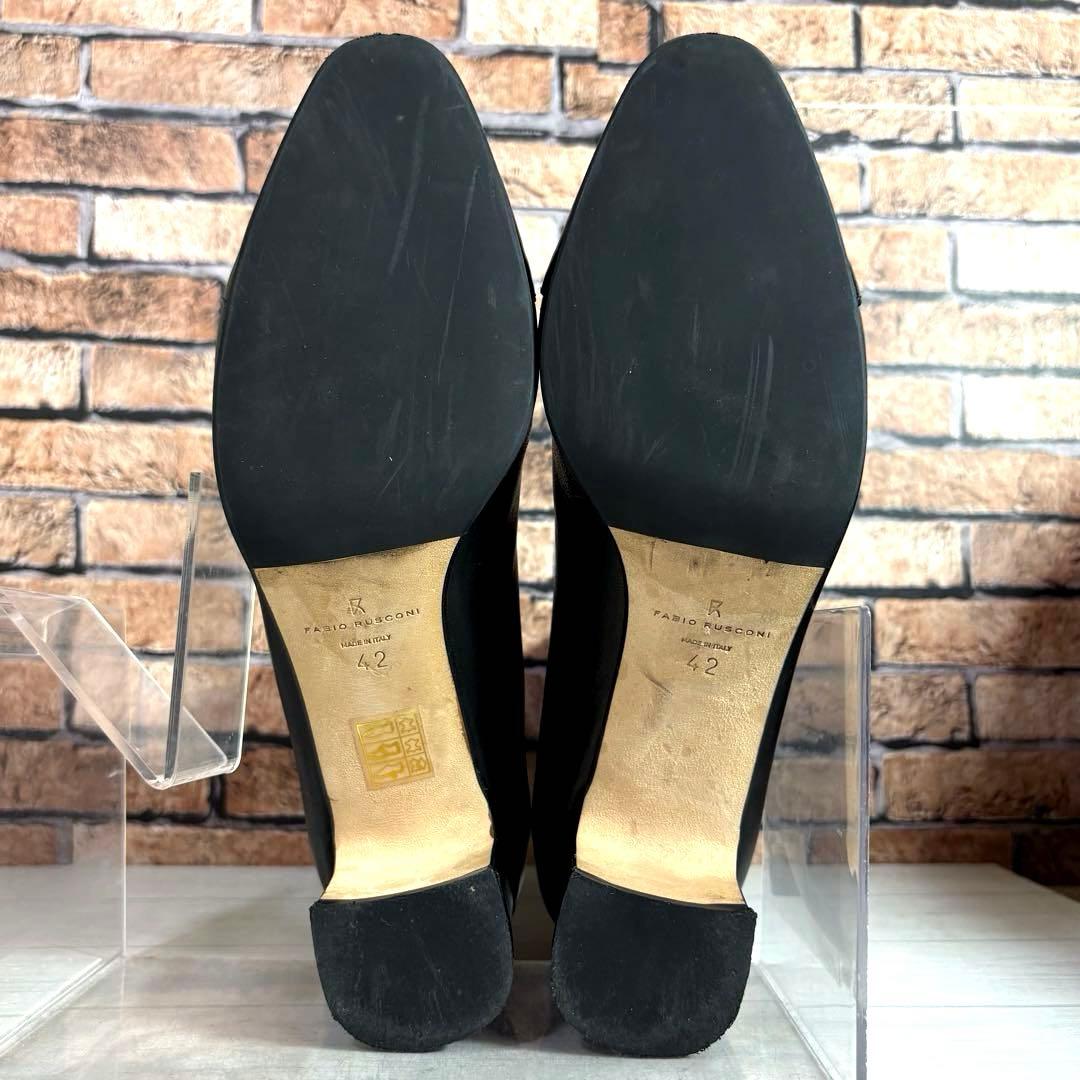 美品■FABIO RUSCONI■ショートブーツ✨バックジップ キャップトゥ