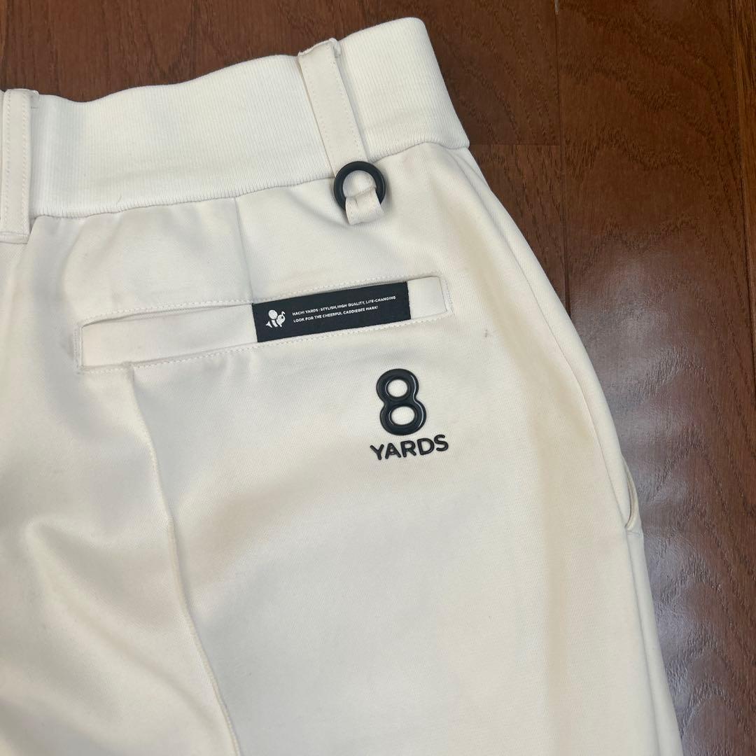 8YARDS メンズ ゴルフパンツ ホワイト　ジョガーパンツ