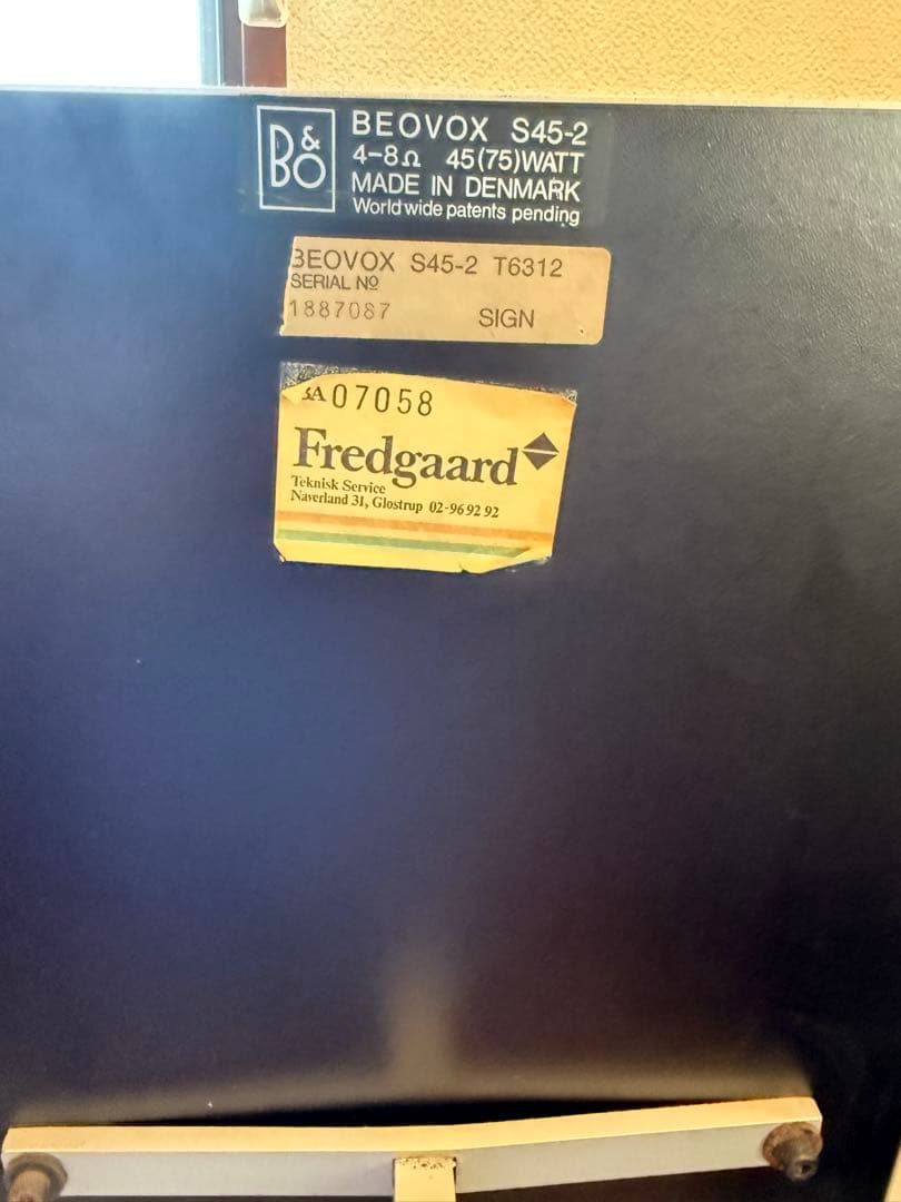 Bang&Olufsen BEOVOX S45-2 ペアスピーカー スタンド付き