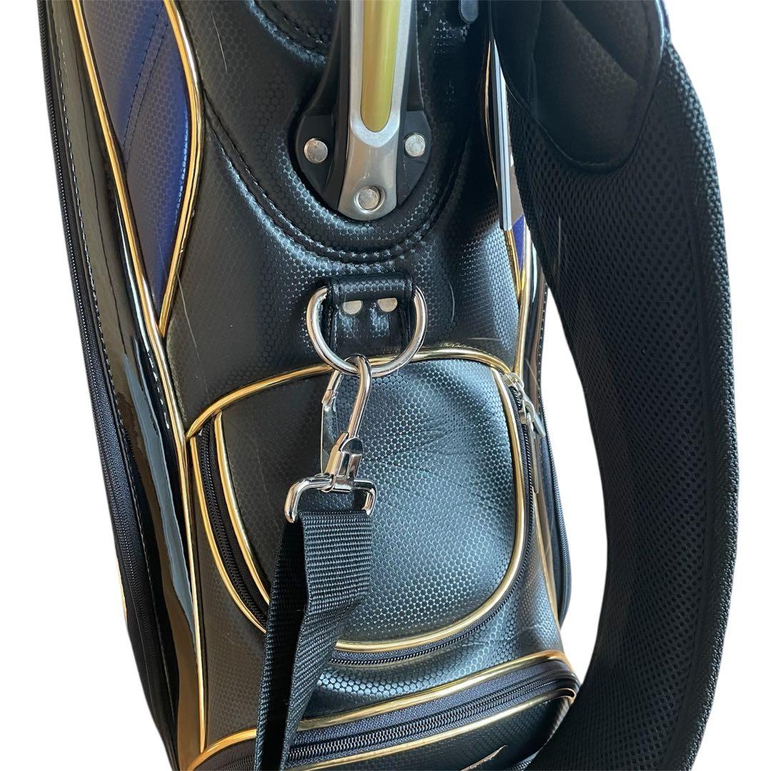 mizuno ミズノ ゴルフ キャディバッグ 9.5型【ブラック×ネイビー】