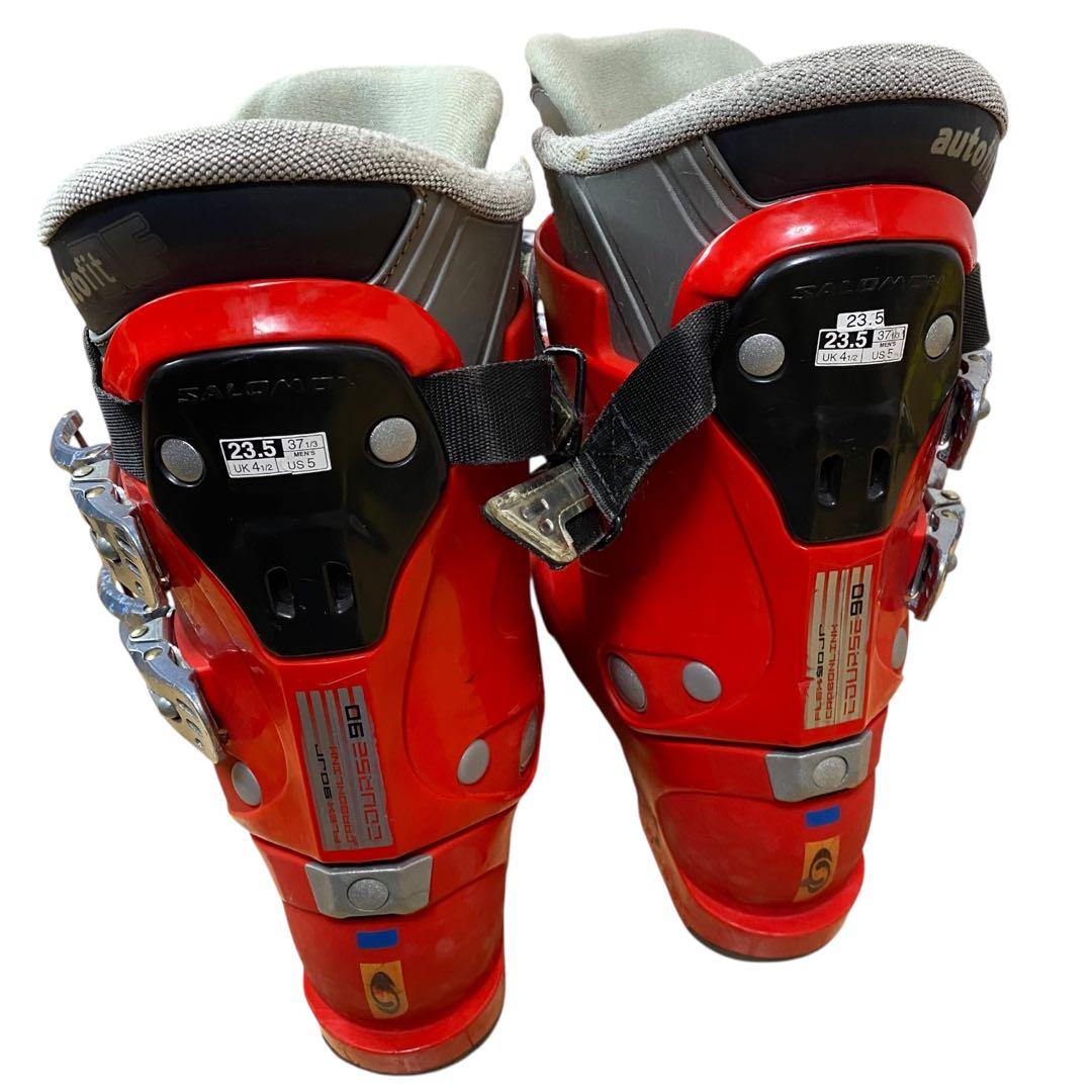 ≪サロモン≫スキー４点セット 板120cm ブーツ 23～23.5cm Jr規格