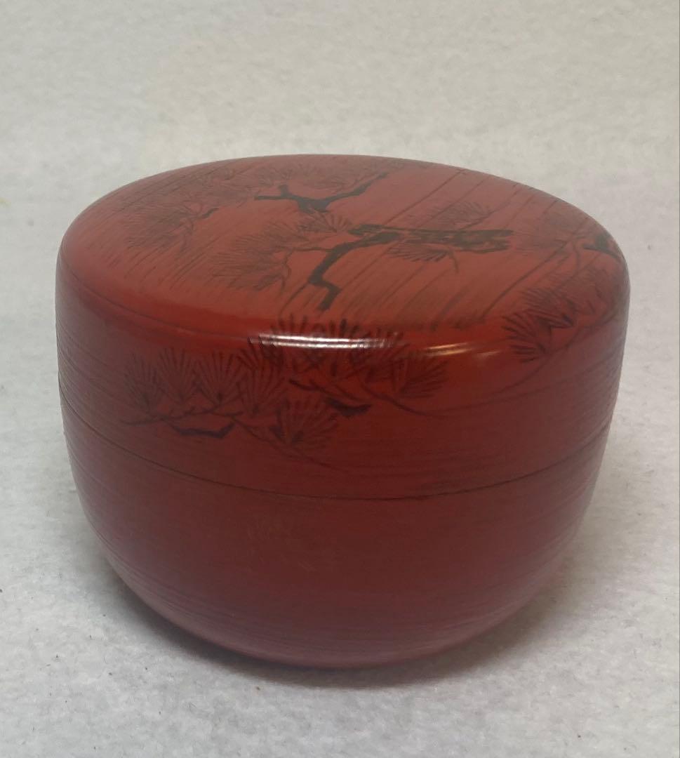 B524h「朝陽 棗」岡本陽斎作　共箱　茶入　茶道具　加賀塗師