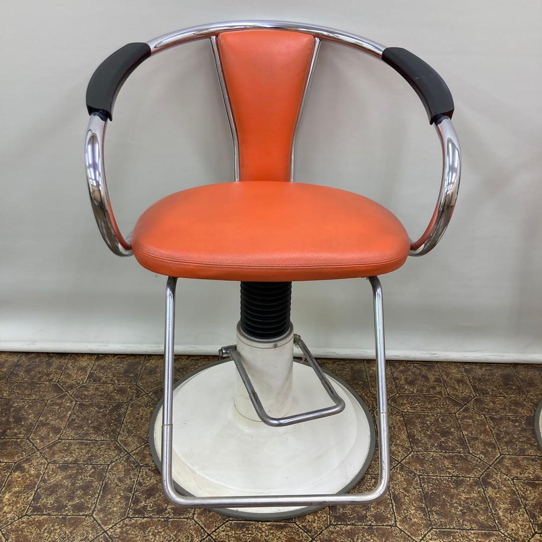 タカラベルモント　バーバーチェア　スタイリングチェア 2脚セット　昭和レトロ