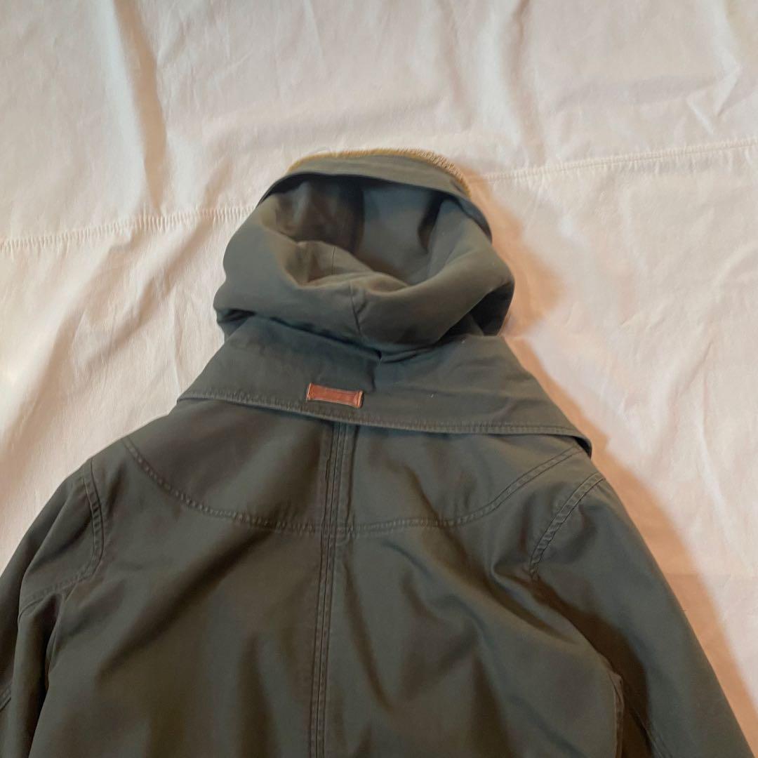 Vm ヴーム ミリタリーモッズコート 中綿ライナー付き カーキ フード 4