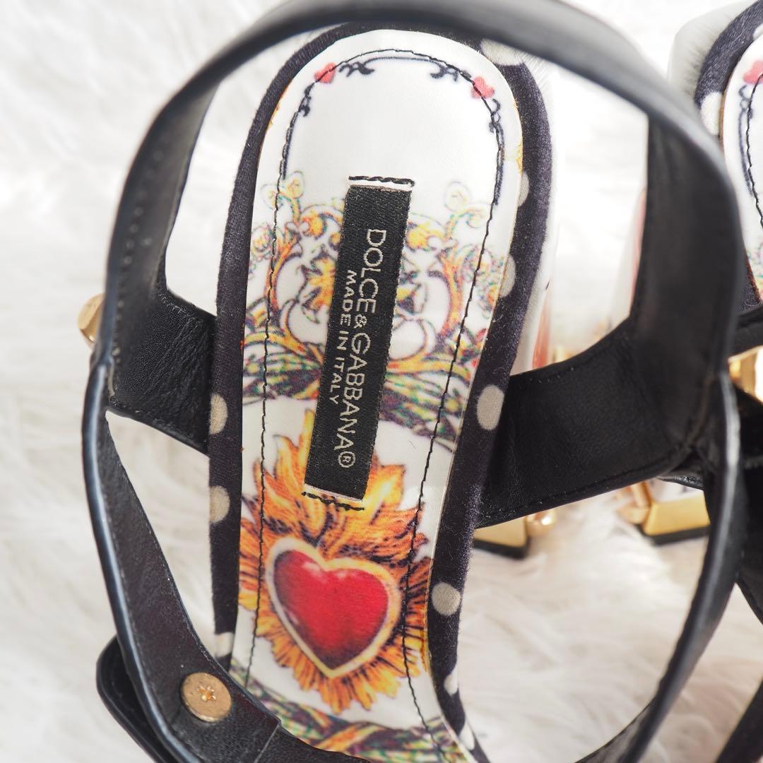 希少✨️ドルチェアンドガッバーナ ミュール サンダル ドット柄 ハート