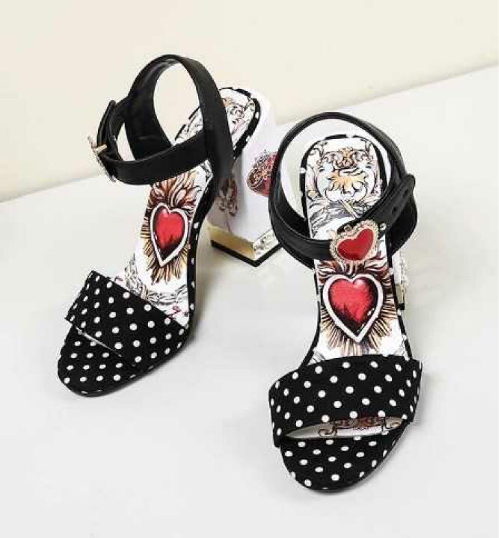 希少✨️ドルチェアンドガッバーナ ミュール サンダル ドット柄 ハート
