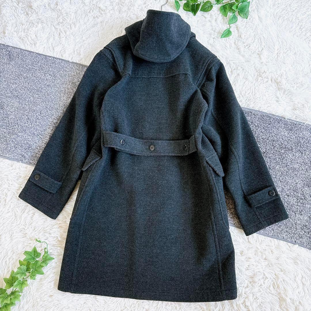 美品　バーバリーブラックレーベル　ダッフルコート　ロング　チェック柄　ウール　L