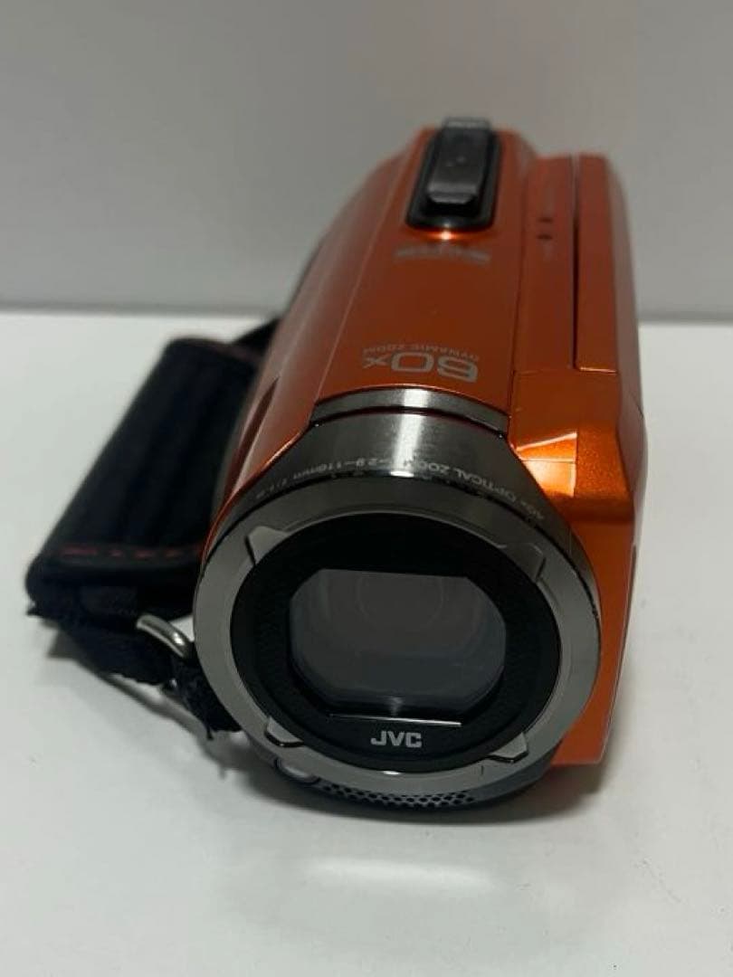 中古　美品　防水　ＪＶＣビデオカメラセット　オレンジ　箱無し