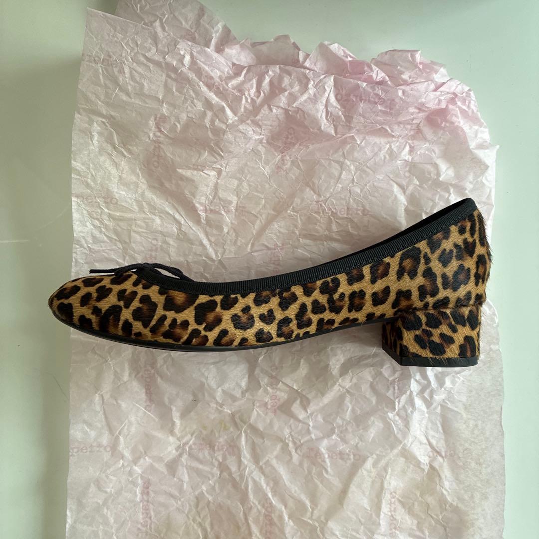 【美品】Repetto Camille バレリーナ レオパード 37