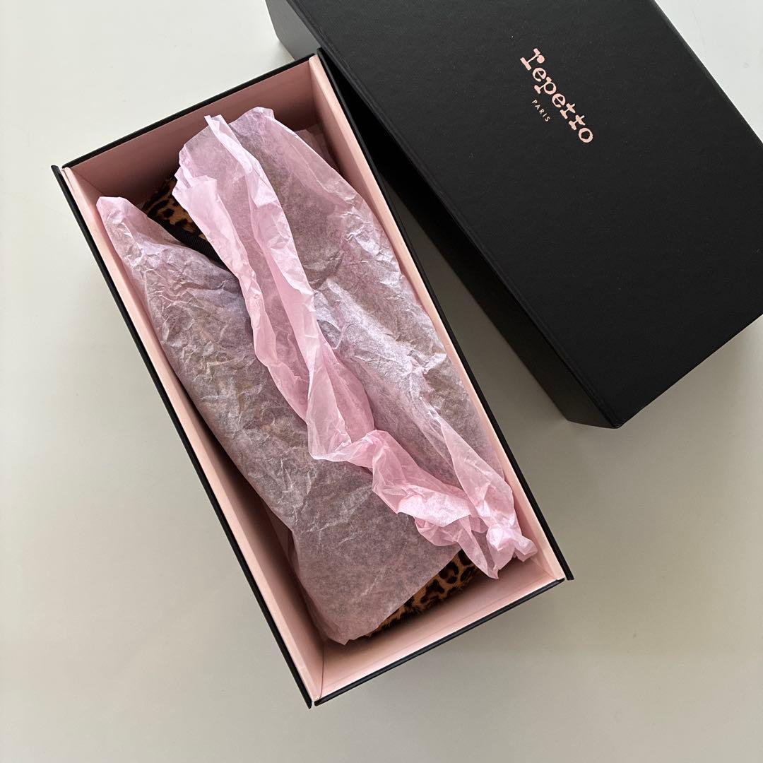 【美品】Repetto Camille バレリーナ レオパード 37