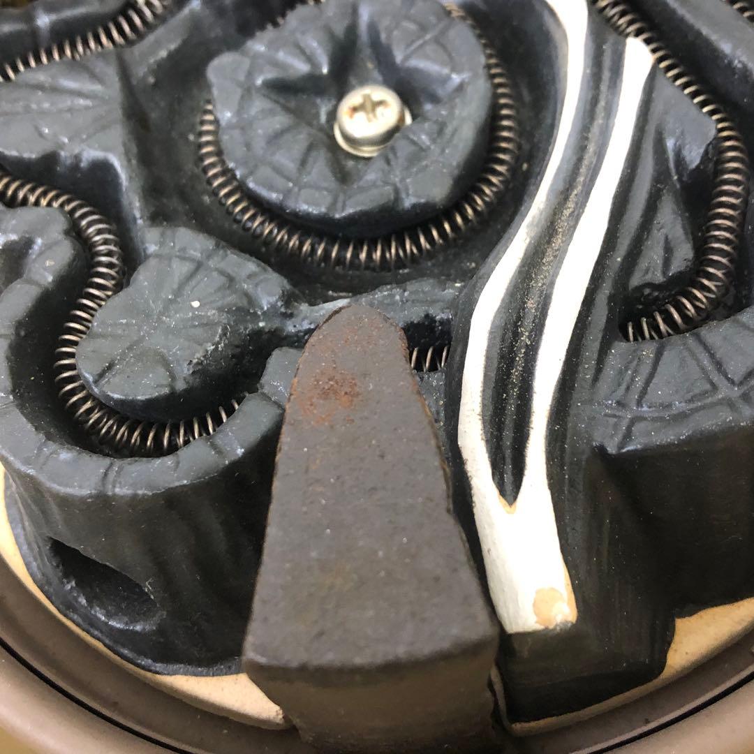 4374-E 茶道具 織部 野々田 風炉型 電熱器 敷板付