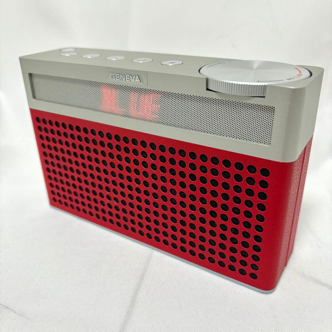 美品 GENEVA Touring S+ レッド Bluetooth スピーカー