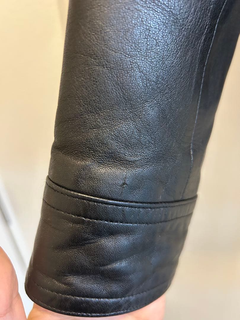 アニエスベー　シングルライダースジャケット