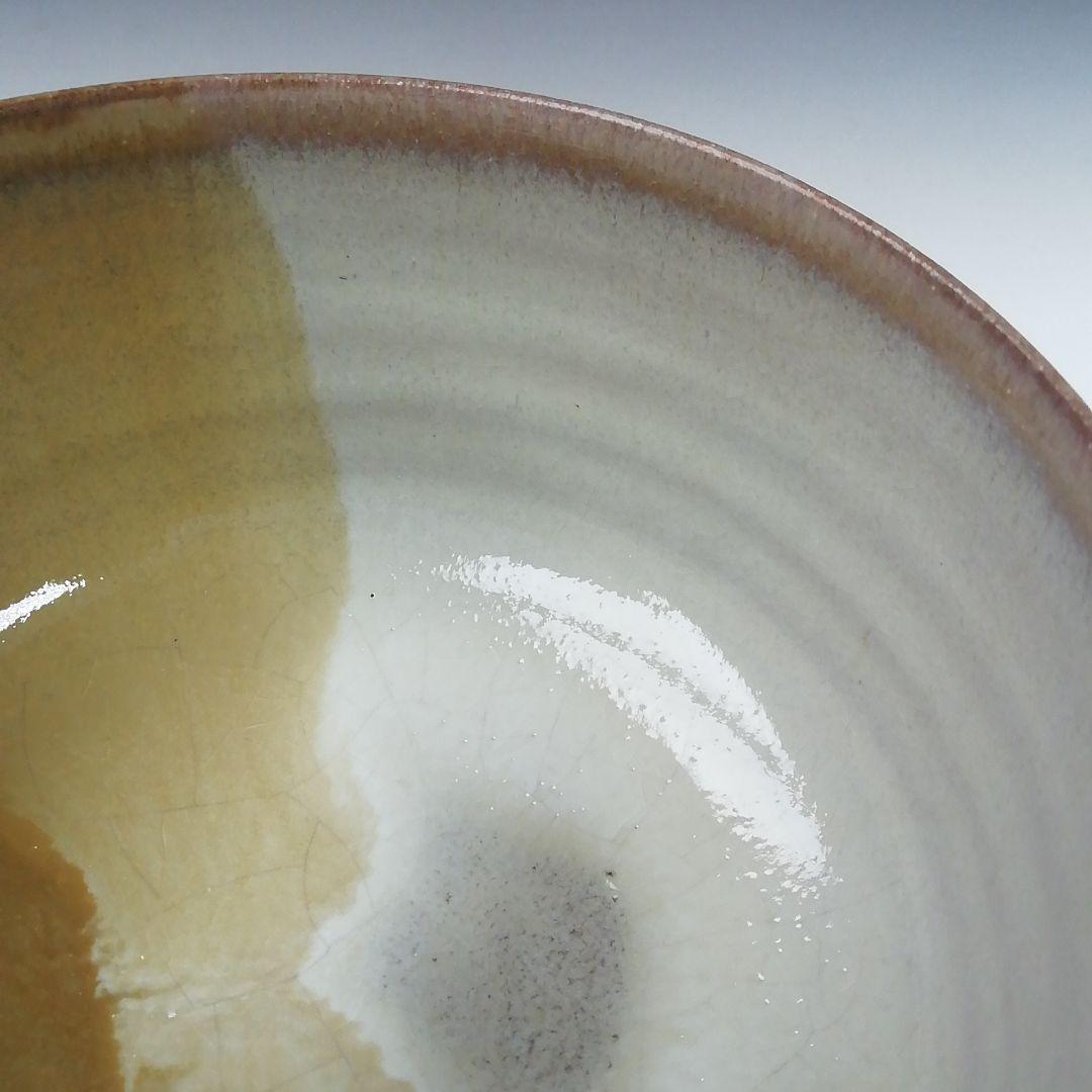 Ｔ４７７　茶碗　『高取焼』『掛分　茶碗』『高取喜恵 造』　共箱　抹茶碗　茶道具