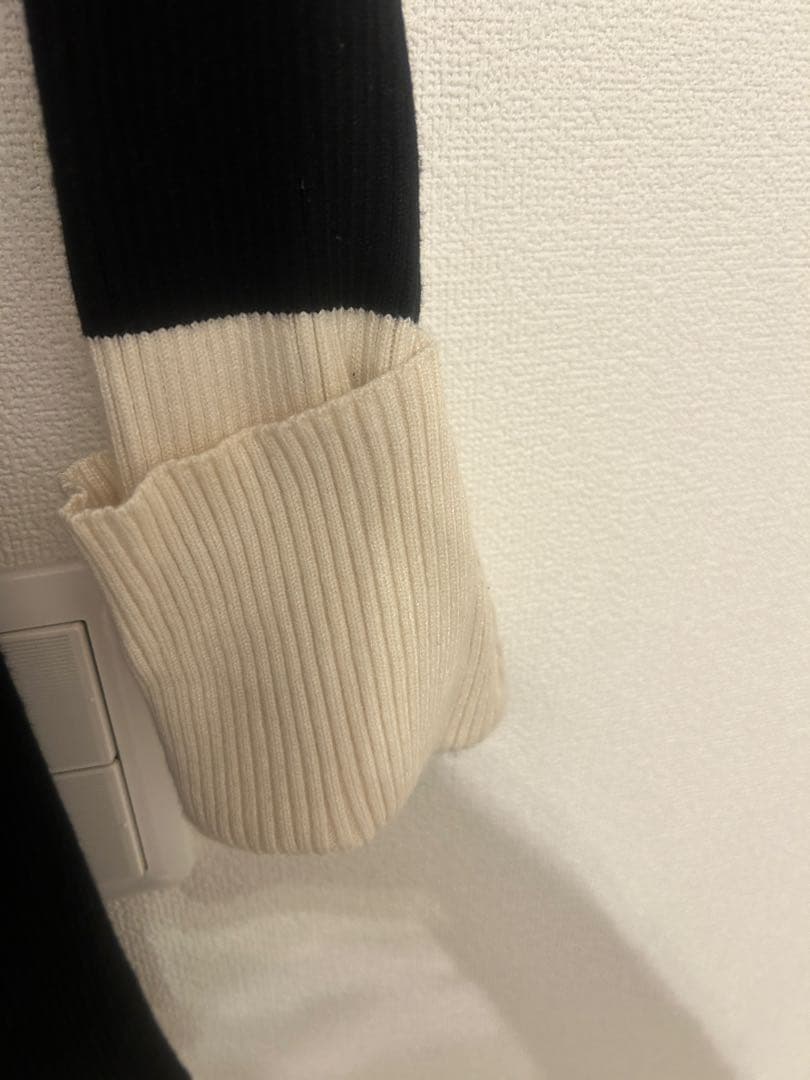 Darich リボンファーフレアニットミニワンピース フリー ブラック