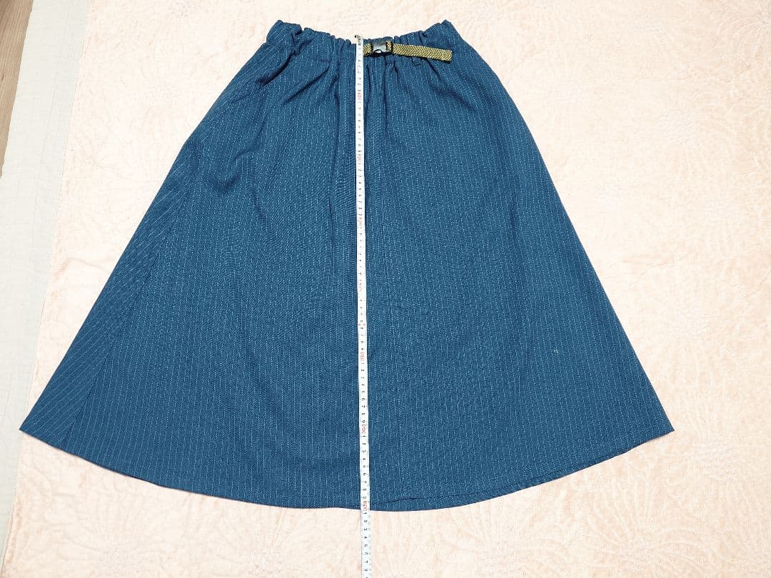 Marmot×四角友里コラボ ウィメンズシャツ＆ロングスカートトゥルーブルー