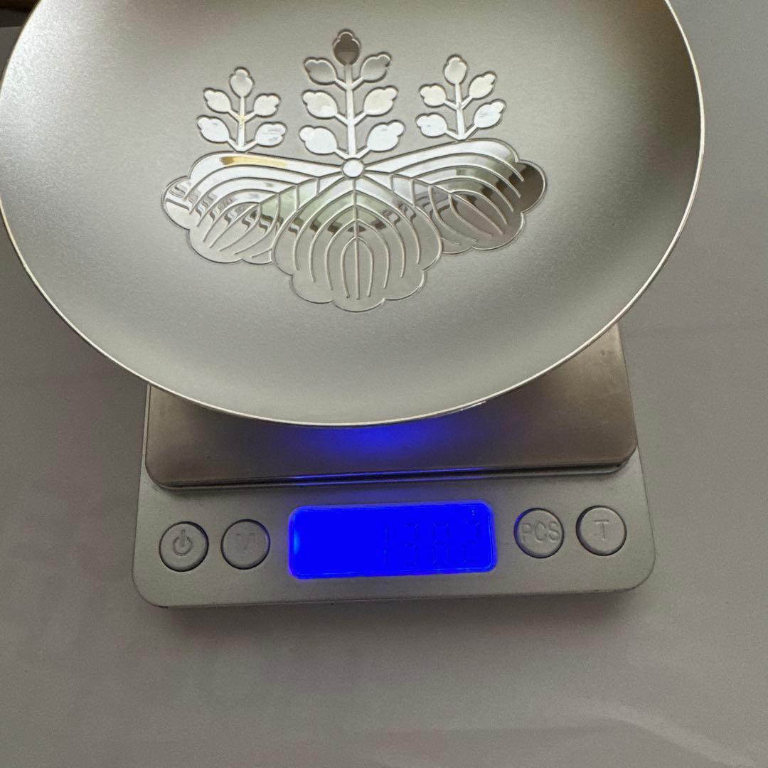 純銀盃　純銀製刻字ホールマーク1000刻印　内閣総理大臣贈　桐箱入り　約140g