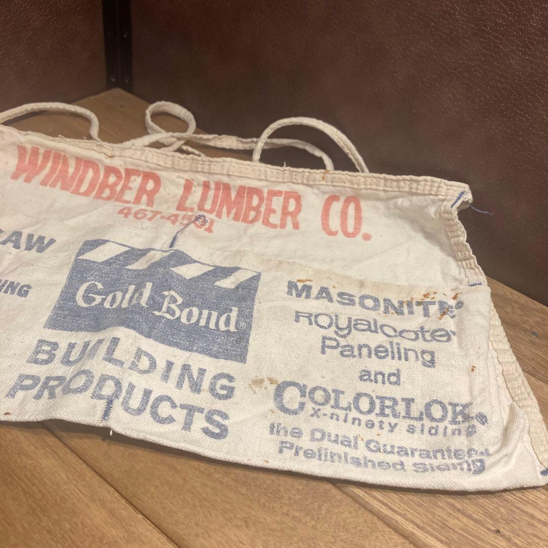 US仕入れ ヴィンテージ ネイルエプロン キャンバス ワークエプロンキャンプ84