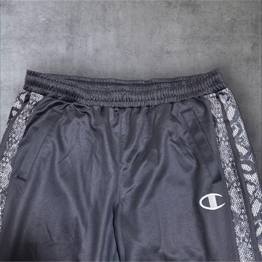 希少✨チャンピオン ジャージ セットアップ 魔裟斗モデル パイソン柄　黒　L