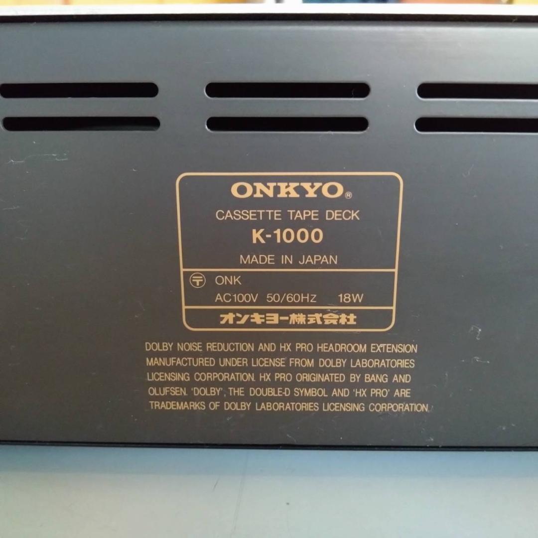 ＯＮＫＹＯ　オンキョー　カセットテープデッキ　Ｋ－１０００