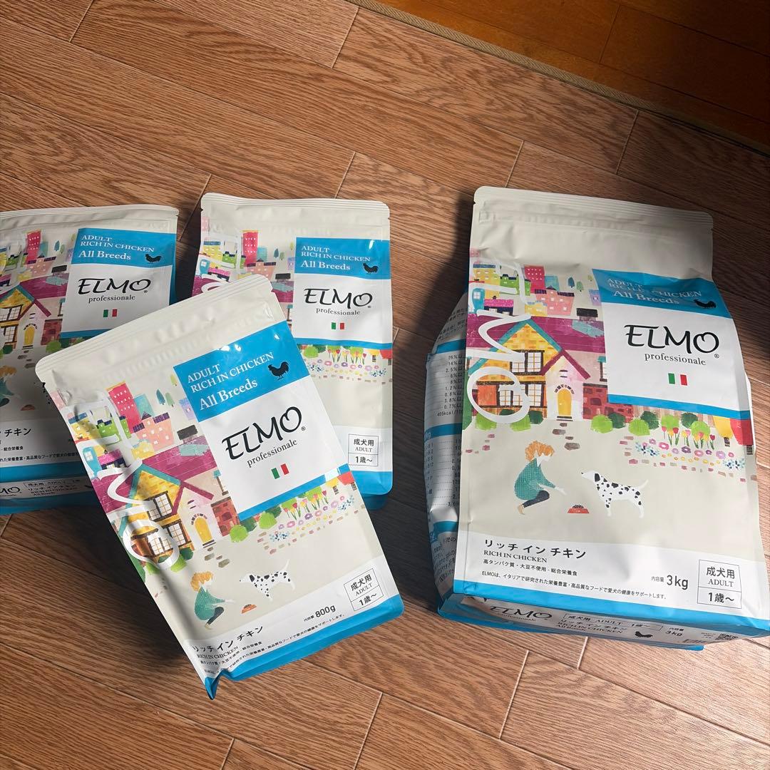 ELMO ドライフード チキン 3kg ×1 800g×3